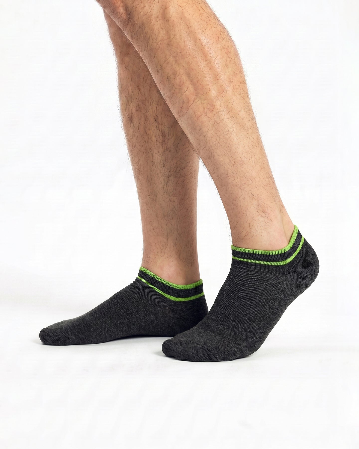 Men's Striped Ankle Socks - 2 Pair