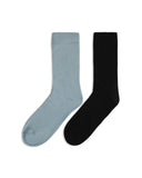 Men's Plain Crew Socks - 2 Pair
