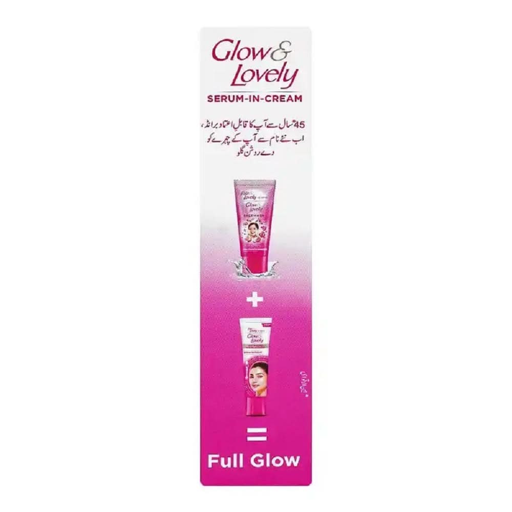 Fair & Lovely Glow Promo Box Face Wash + Cream 50G, Creams & Lotions, Fair & Lovely, Chase Value