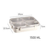 Lunch Box Stainless Steel – Four Compartments, Tiffin Boxes & Bottles, Chase Value, Chase Value