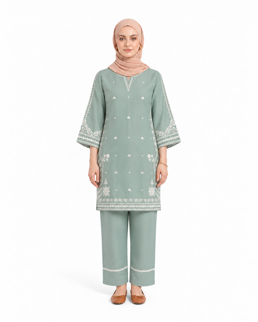 Women’s Embroidered Short Length 2 Pc Suit, Women Shalwar Suits, Chase Value, Chase Value
