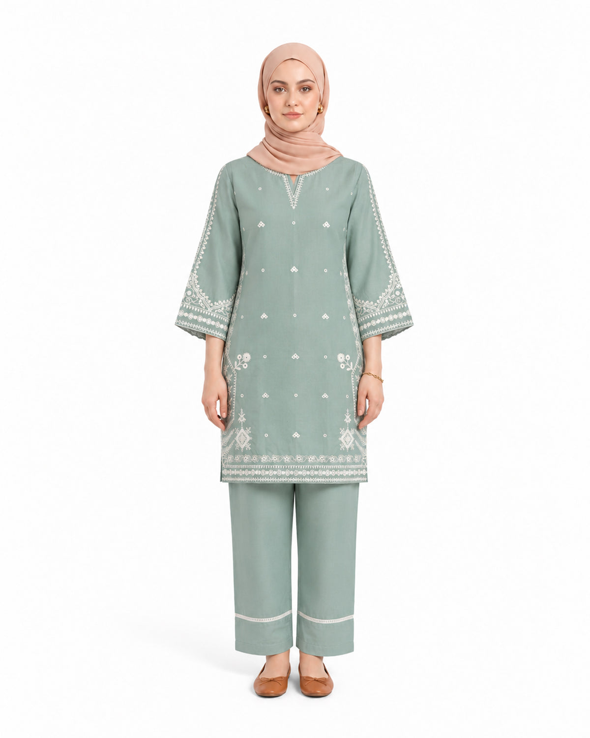 Women’s Embroidered Short Length 2 Pc Suit, Women Shalwar Suits, Chase Value, Chase Value