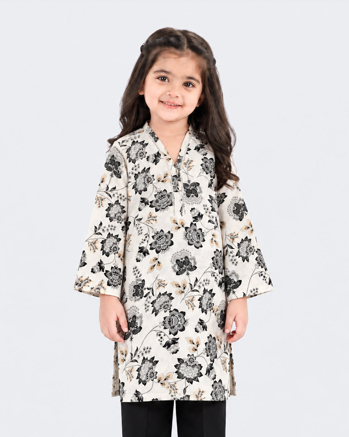 Eminent Girls Ethnic Fusion 1 Pc Printed Suit