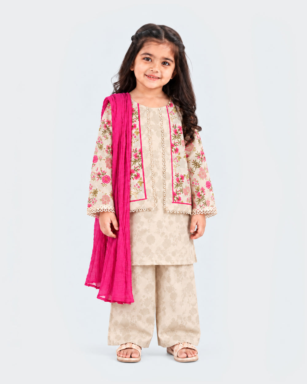 Eminent Girls Ethnic Essentials Printed 3 Pc, Girls Shalwar Kameez, Eminent, Chase Value