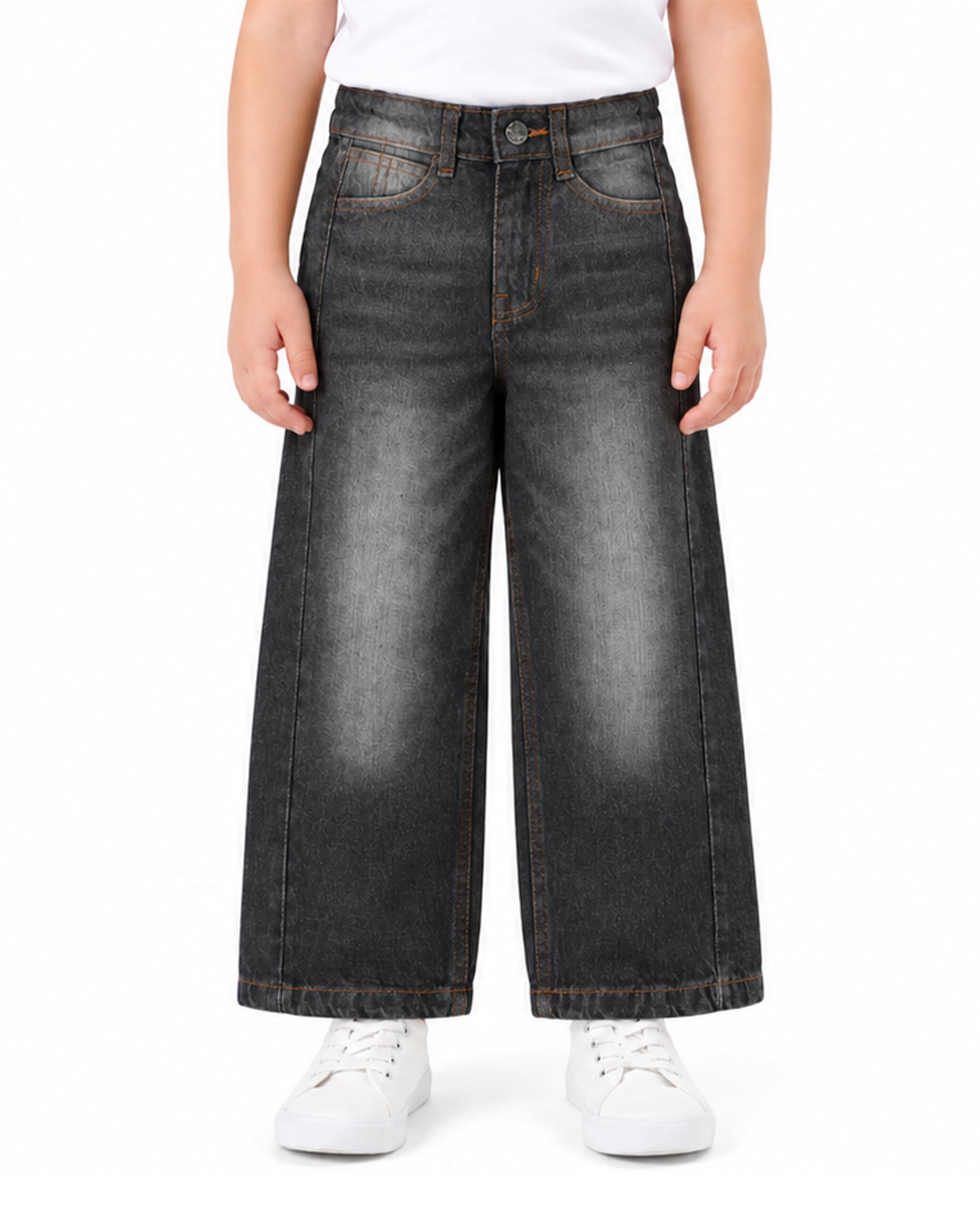 Girls Loose Fit Denim Pants
