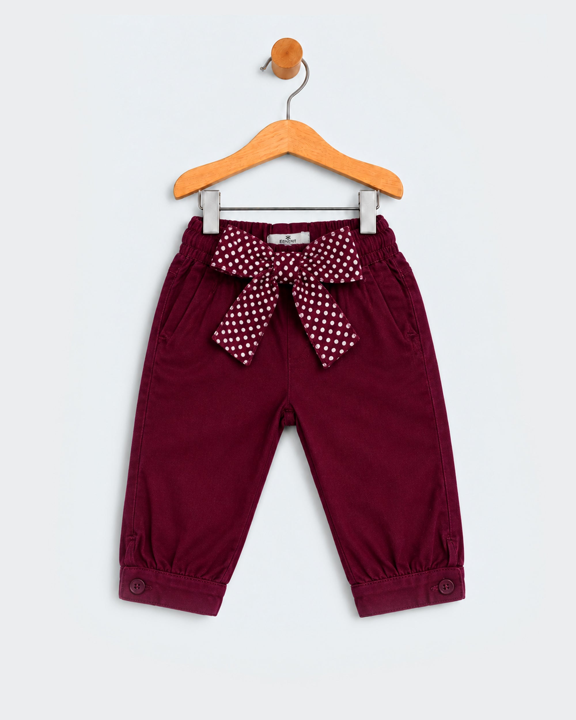 Eminent Newborn Girls Cotton Twill Bow Pants