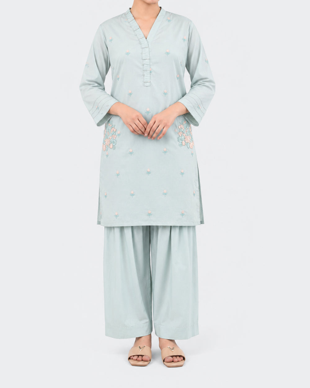 Eminent Women’s Ethnic Essentials Dyed Embroidered 2 Pc, Women Shalwar Suits, Eminent, Chase Value