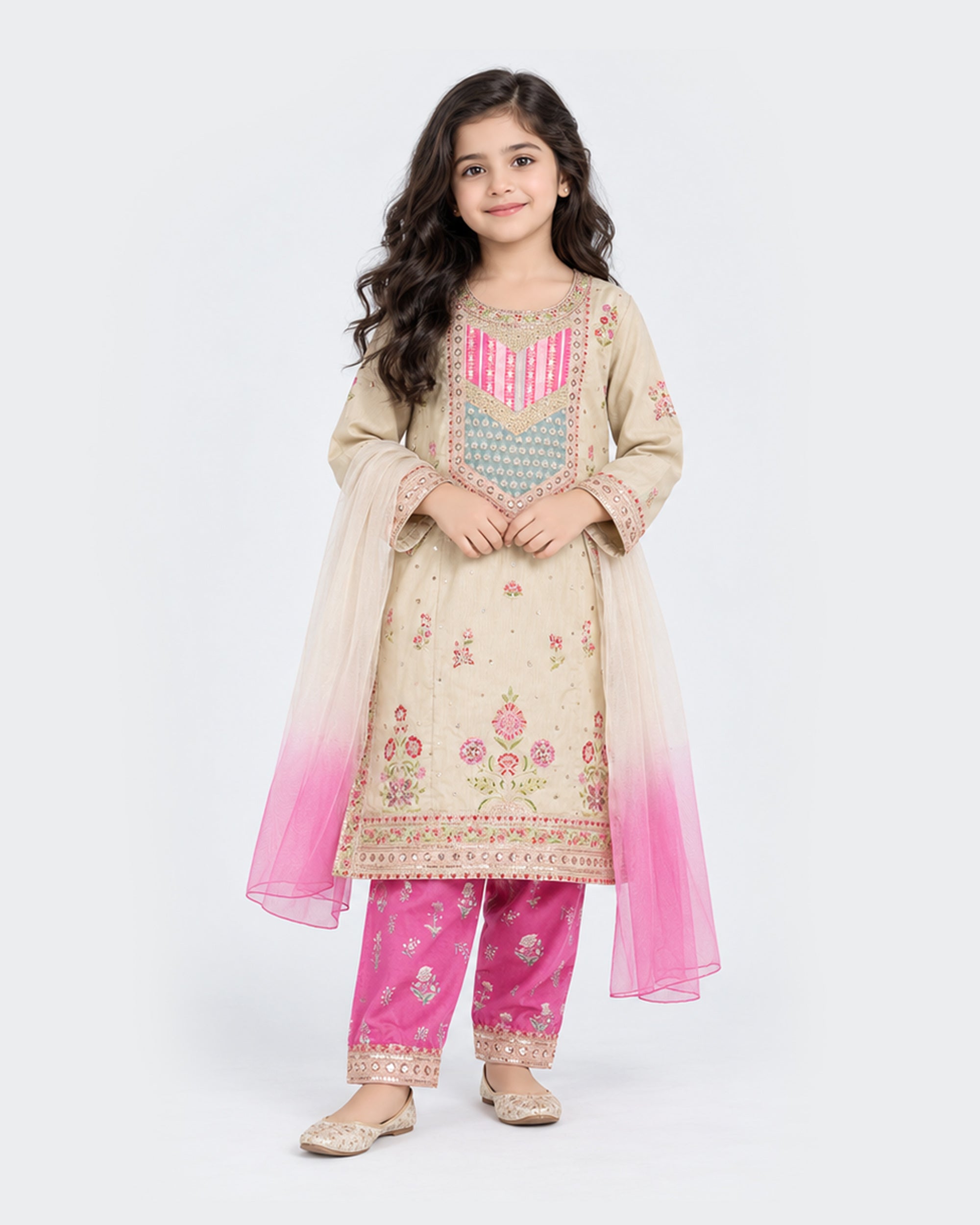 Eminent Girls Ethnic Signature 3 Pc, Girls Shalwar Kameez, Eminent, Chase Value