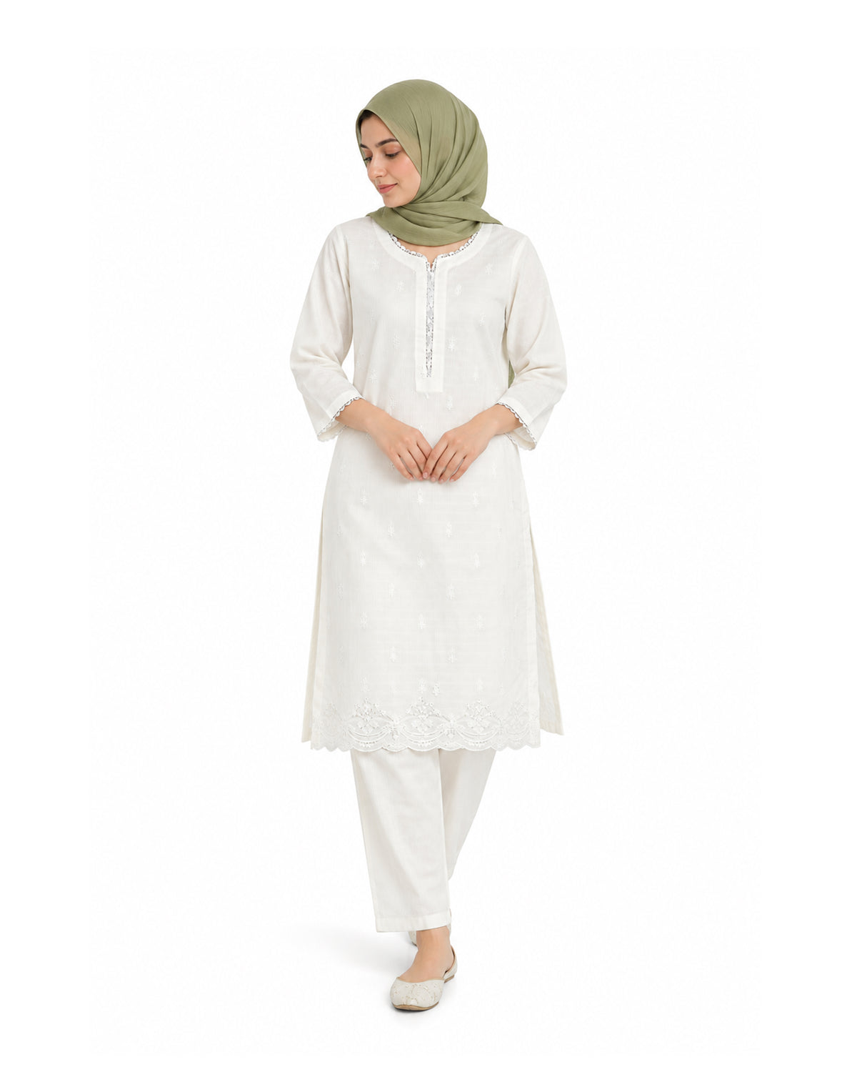 Valuables Women's Embroidered 2 Pc Suit
