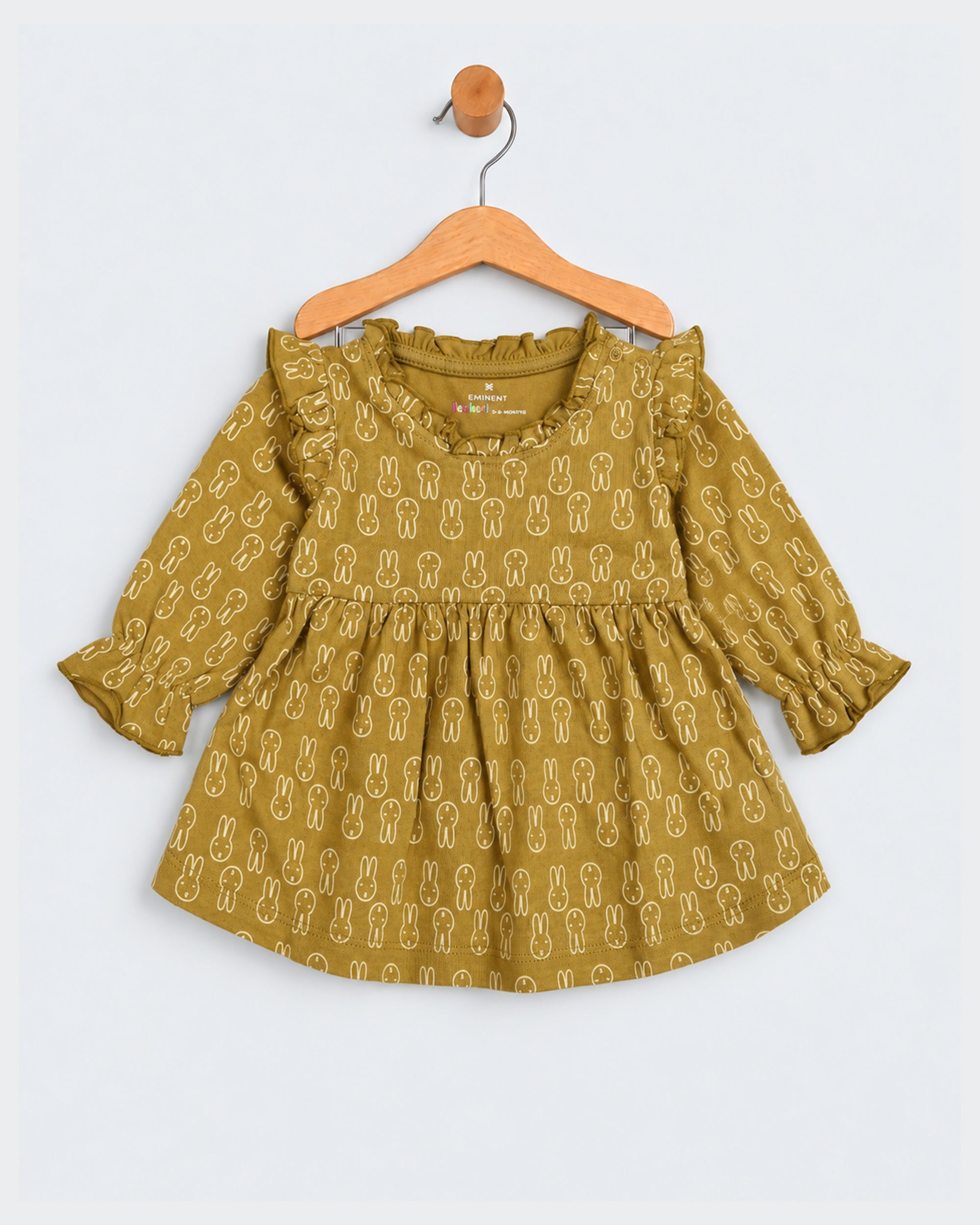 Eminent Newborn Girls Bunny Printed Frock