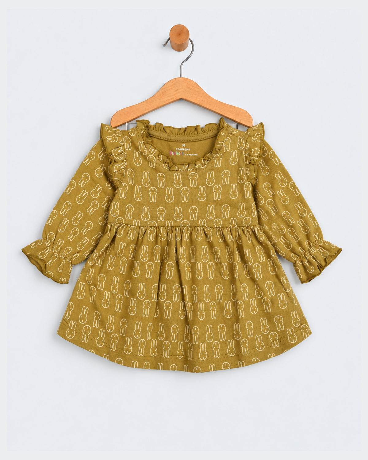 Eminent Newborn Girls Bunny Printed Frock