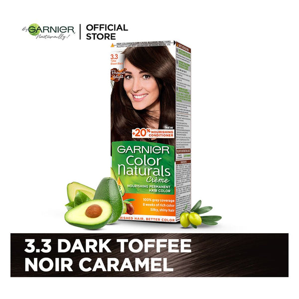 Garnier Color Natural Hair Color Dark Toffee Noir Caramel 3.3, Hair Color, Garnier, Chase Value