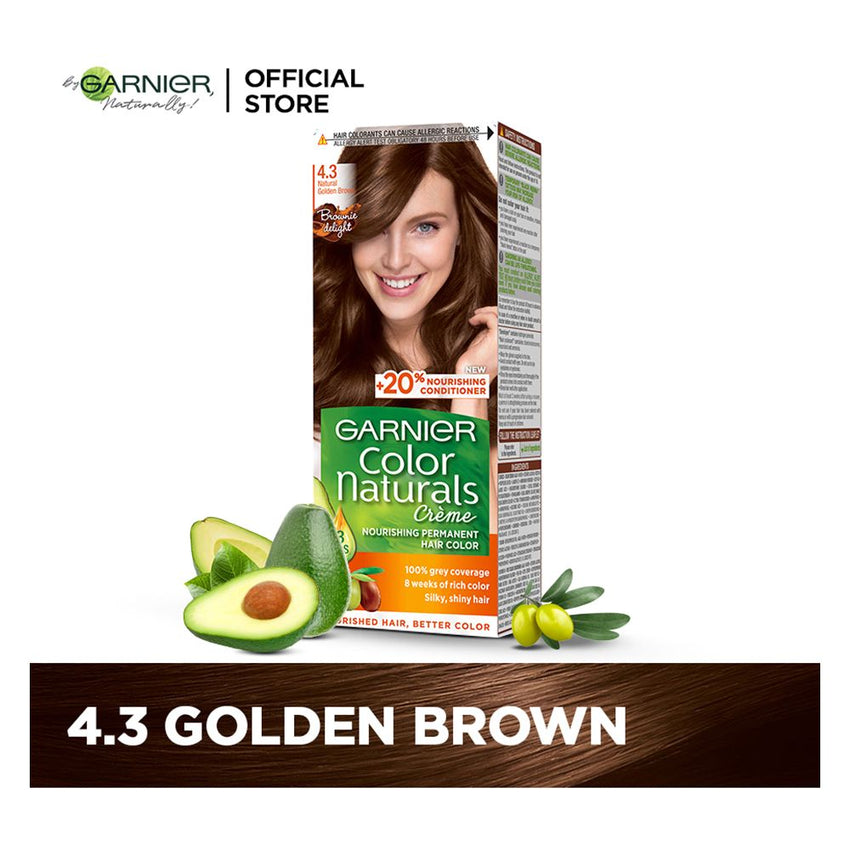 Garnier Color Naturals Creme Hair Colour 4.3 Golden Brown, Hair Color, Garnier, Chase Value