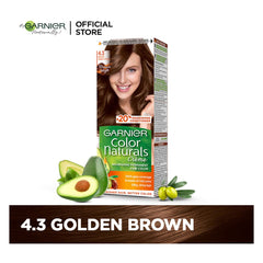 Garnier Color Naturals Creme Hair Colour 4.3 Golden Brown, Hair Color, Garnier, Chase Value