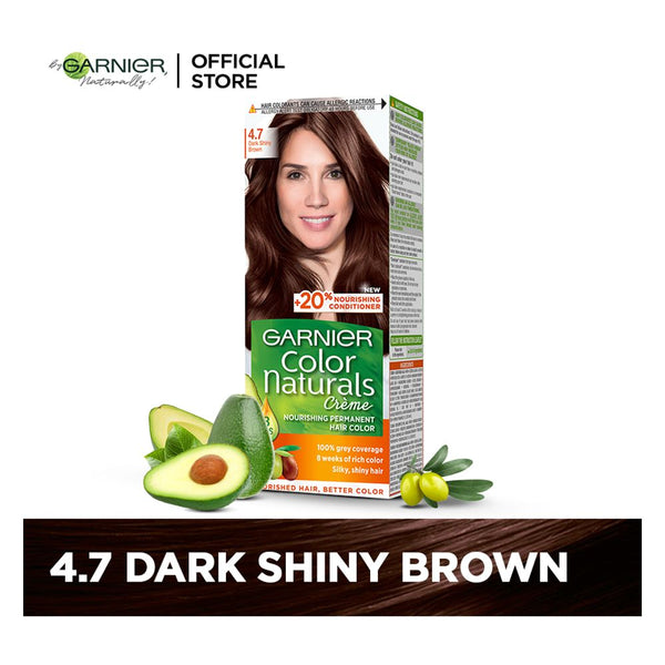 Garnier Color Natural Hair Color Dark Shiny Brown 4.7, Hair Color, Garnier, Chase Value