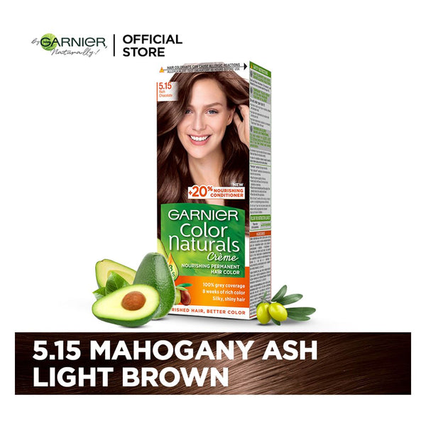 Garnier Color Natural Hair Color Mahogany Ash Light Brown 5.15, Hair Color, Garnier, Chase Value