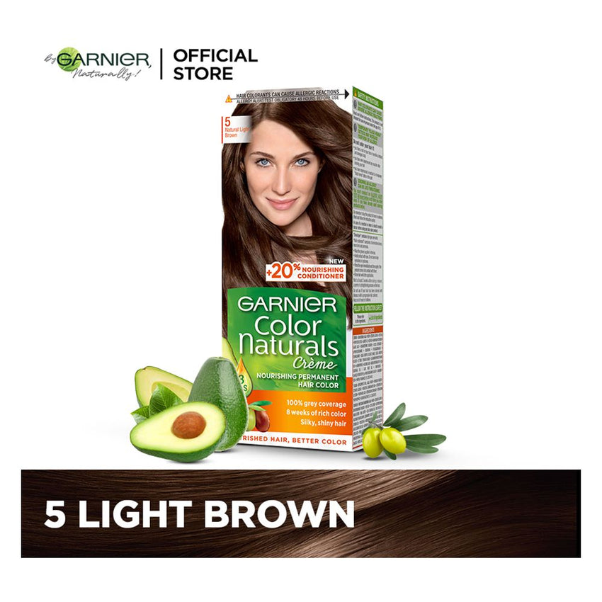 Garnier Color Naturals Creme Hair Colour 5 Light Brown, Hair Color, Garnier, Chase Value