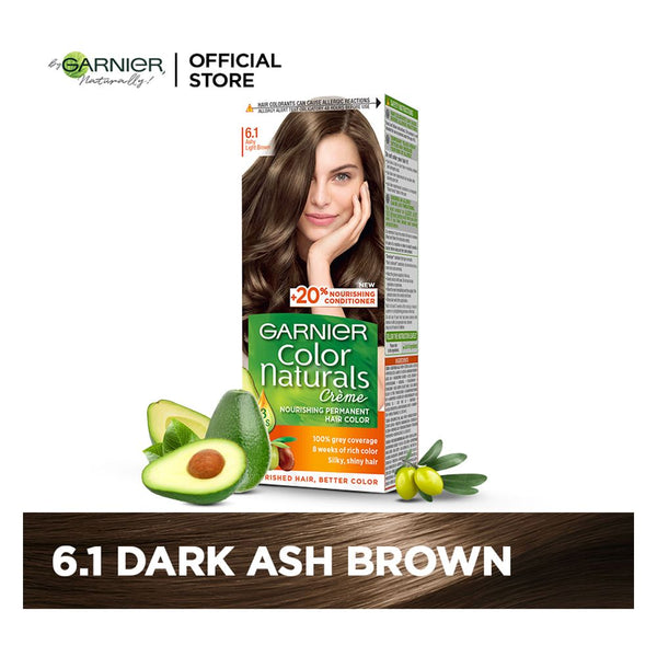 Garnier Color Naturals Creme Hair Colour Dark Ash Brown 6.1, Hair Color, Garnier, Chase Value