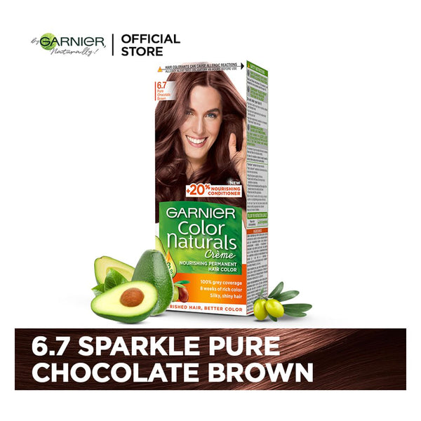 Garnier Color Natural Hair Color Chocolate Brown 6.7, Hair Color, Garnier, Chase Value