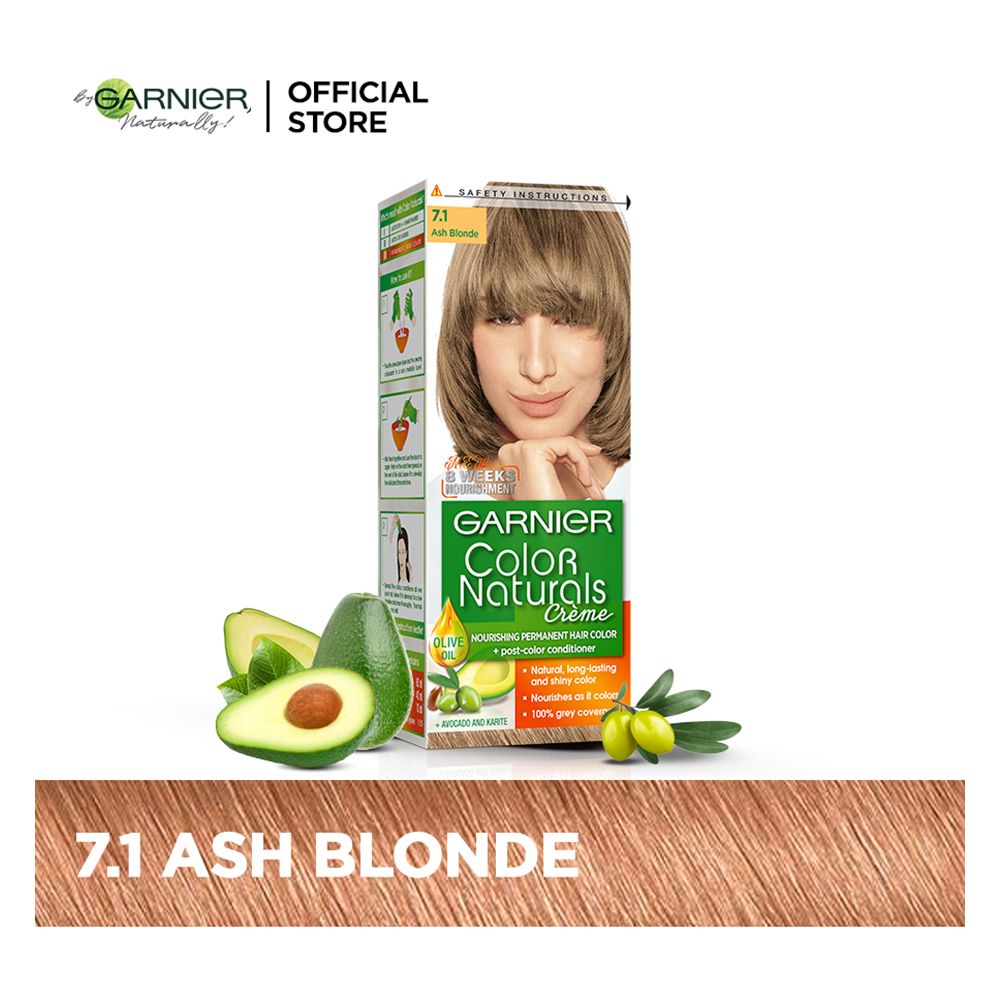 Garnier Color Naturals Creme Hair Colour Ash Blond 7.1, Hair Color, Garnier, Chase Value