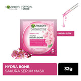 Garnier Skin Active Hydra Bomb Ultra Hydrating Glow Boosting Face Mask, For Dull Skin, 32g, Face Washes, Garnier, Chase Value