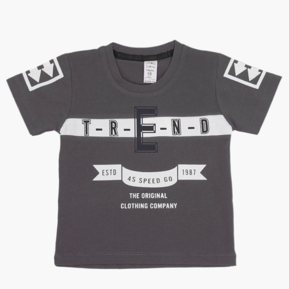 Boys Half Sleeves T-Shirt - Grey, Boys T-Shirts, Chase Value, Chase Value