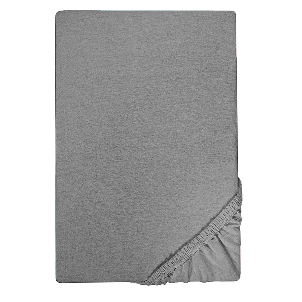 Single Bed Fitted Sheet Jersey - Grey, Single Size Bed Sheet, Chase Value, Chase Value