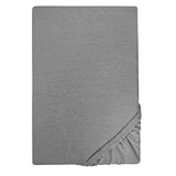 Single Bed Fitted Sheet Jersey - Grey, Single Size Bed Sheet, Chase Value, Chase Value