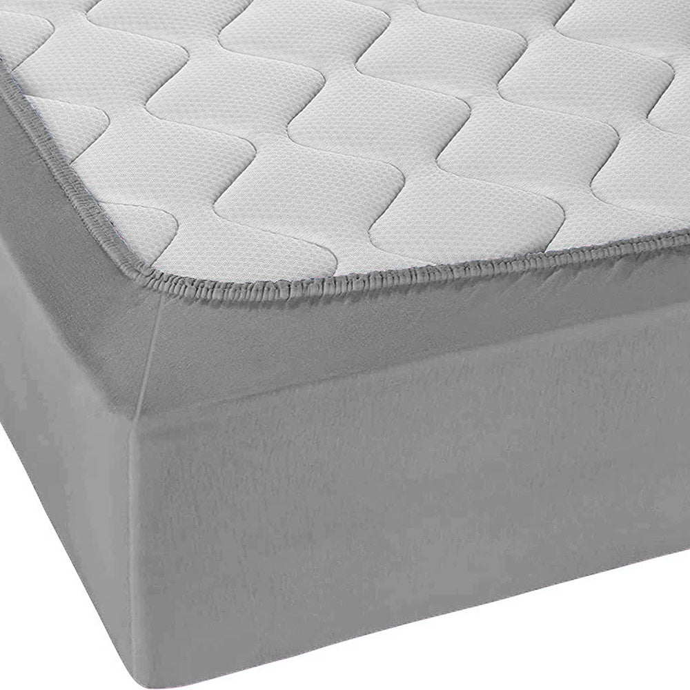 Single Bed Fitted Sheet Jersey - Grey, Single Size Bed Sheet, Chase Value, Chase Value