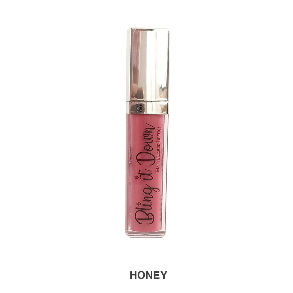 Bling It Down Matte Lipstick - Honey, Lipstick, Nadia Hussain, Chase Value