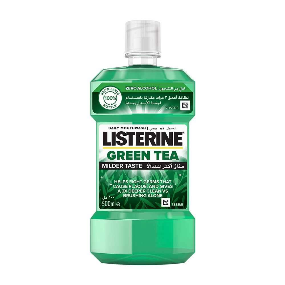Listerine Green Tea Mouthwash, 500ml, Oral Care, Listerine, Chase Value