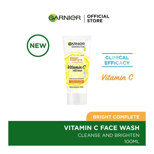 Garnier Skin Active Bright Complete Vitamin C Face Wash, 100ml