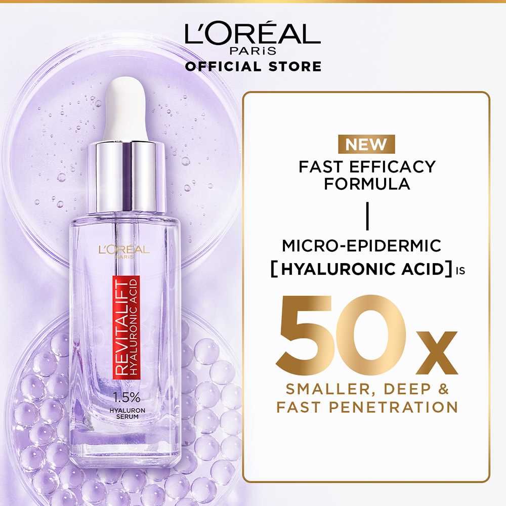 L'Oreal Paris Revitalift Hyaluronic Acid Serum, 15ml, Oils & Serums, Loreal, Chase Value