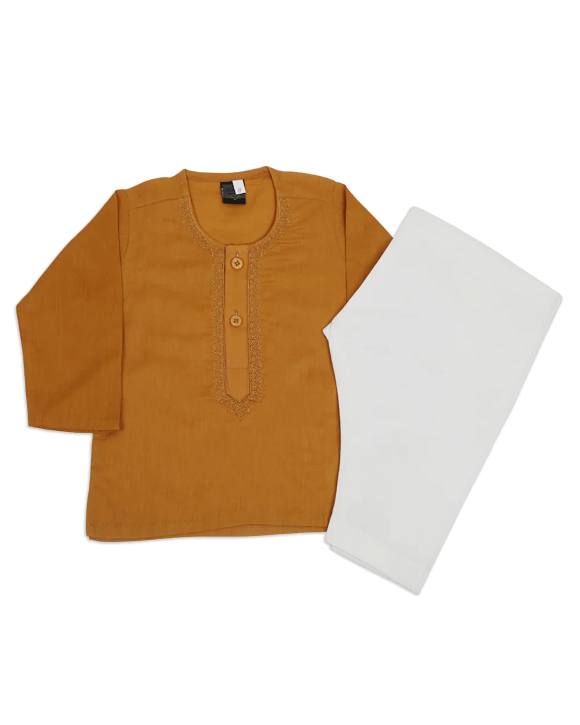 Newborn Boys Shalwar Suit - Mustard, Newborn Boys Shalwar Suits, Chase Value, Chase Value