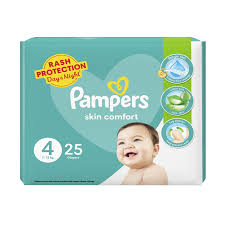 Pampers Skin Comfort Pants 4 (10-14) Kg Maxi 25 Nappy Pants, Diapers & Wipes, Pampers, Chase Value