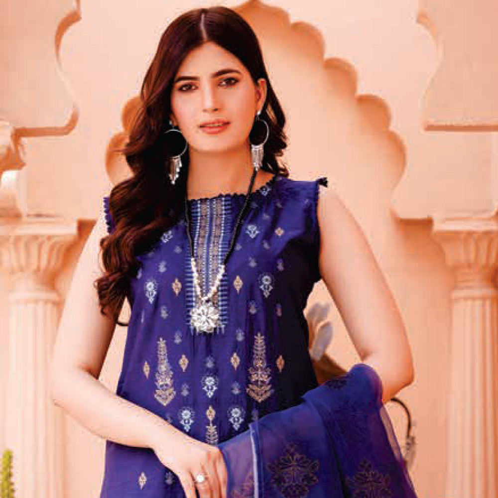 Women Kohenoor Lawn Self Jacquard Schiffli Embroidered Unstitched 3Pcs Suit - 9, Women, 3Pcs Shalwar Suit, Noor Jahan, Chase Value