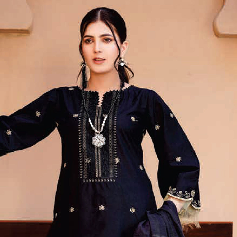 Women Kohenoor Lawn Self Jacquard Schiffli Embroidered Unstitched 3Pcs Suit - 7, Women, 3Pcs Shalwar Suit, Noor Jahan, Chase Value