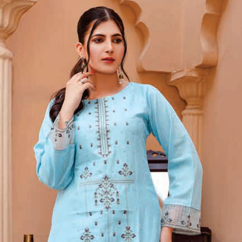 Women Kohenoor Lawn Self Jacquard Schiffli Embroidered Unstitched 3Pcs Suit - 4, Women, 3Pcs Shalwar Suit, Noor Jahan, Chase Value