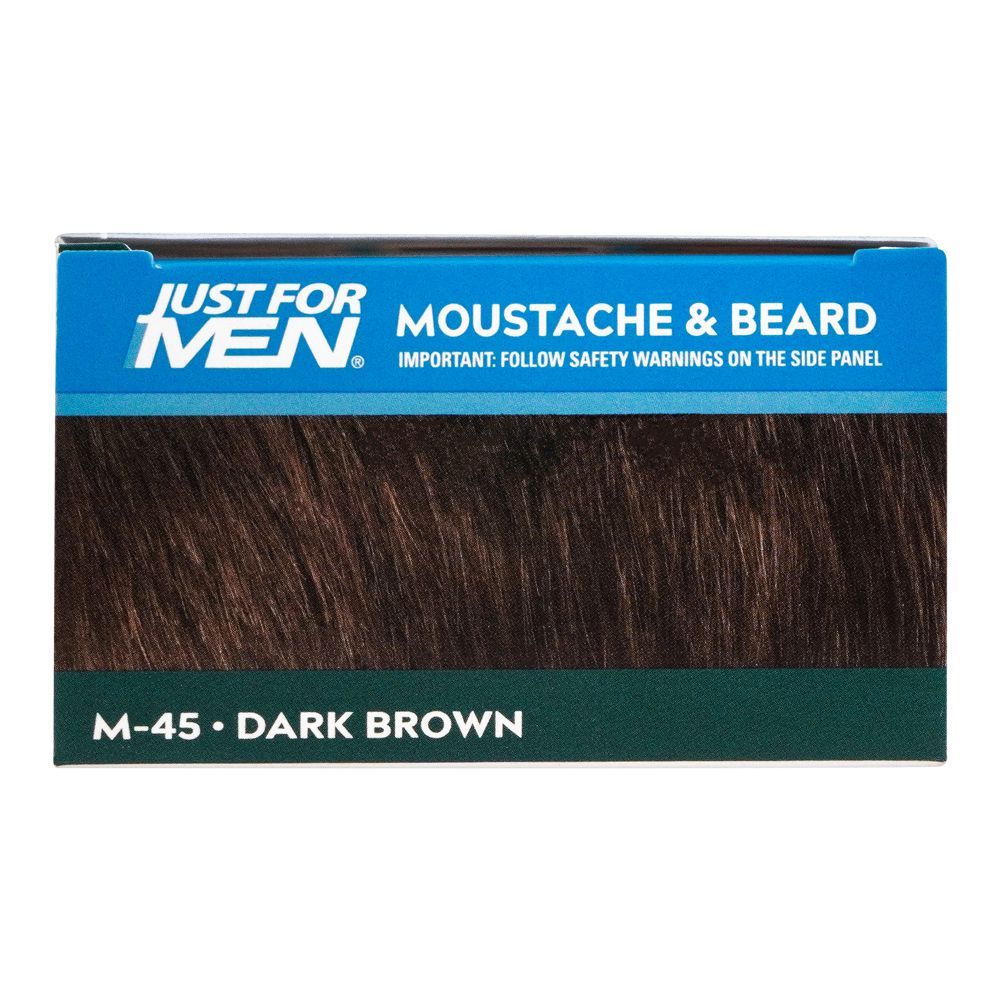 Just For Men Moustache & Beard Colour, M-45 Dark Brown Black, Hair Color, Just For Men, Chase Value