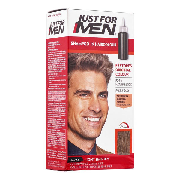 Just For Men Shampoo-In Hair Colour, H-25 Light Brown, Hair Color, Just For Men, Chase Value