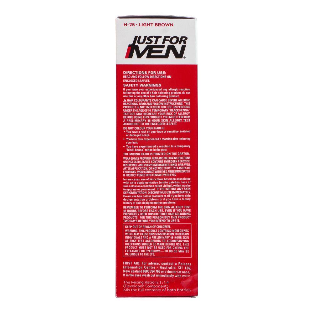 Just For Men Shampoo-In Hair Colour, H-25 Light Brown, Hair Color, Just For Men, Chase Value