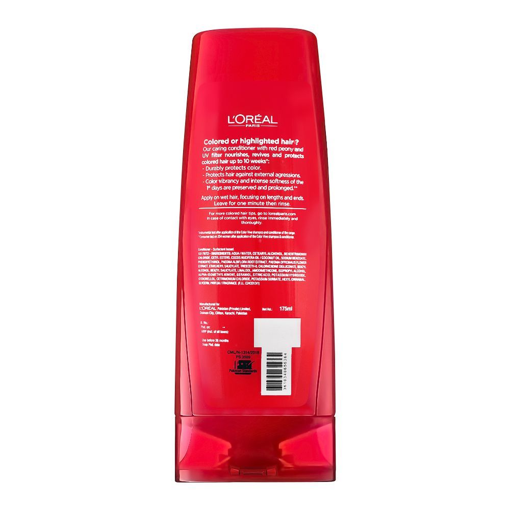 L'Oreal Paris Colour Protect Protecting Conditioner, For Coloured Hair, 175ml, Shampoo & Conditioner, Loreal, Chase Value