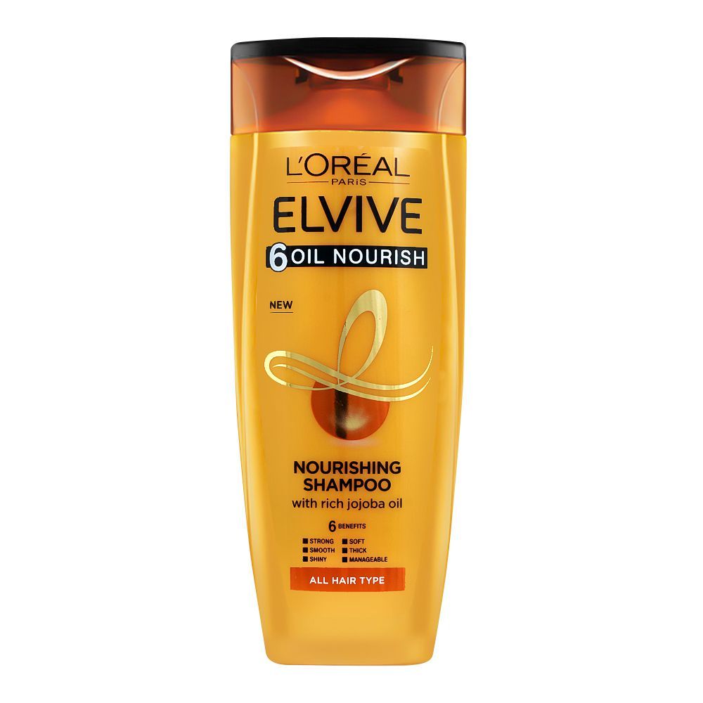 L'Oreal Paris 6 Oil Nourish Scalp + Hair Nourishing Shampoo, For All Hair Types, 360ml, Shampoo & Conditioner, Loreal, Chase Value