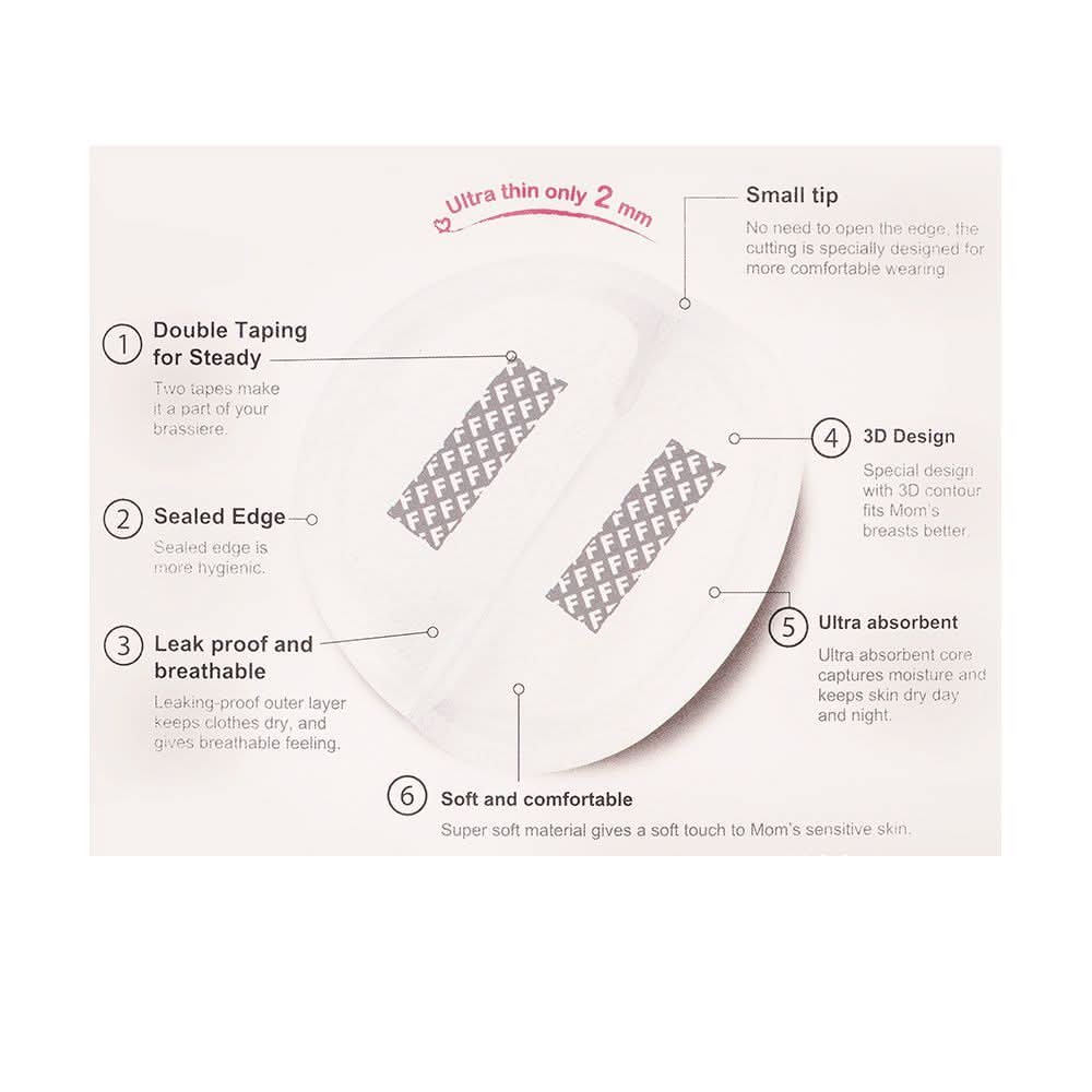 Farlin Ultra Thin Breast Pad, 60-Pack, AA-31014, Feeding Supplies, Farlin, Chase Value