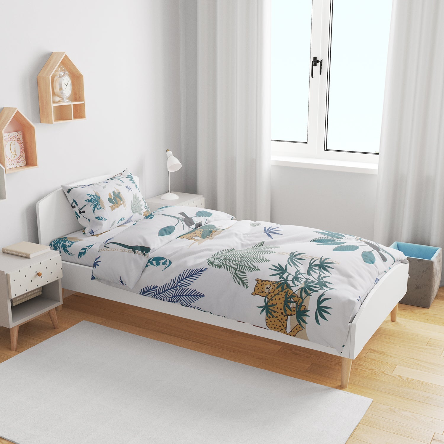 Kids Characters Single Bedsheet - Multi Color, Single Size Bed Sheet, Chase Value, Chase Value