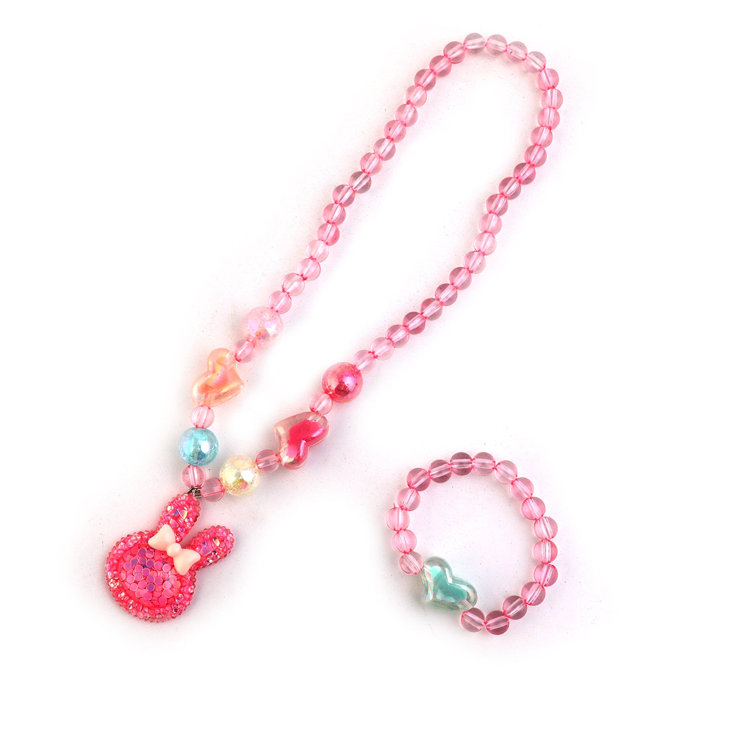 Elegant Beaded Necklace Mala For Girls - Pink, Girls Necklace & Chains, Chase Value, Chase Value