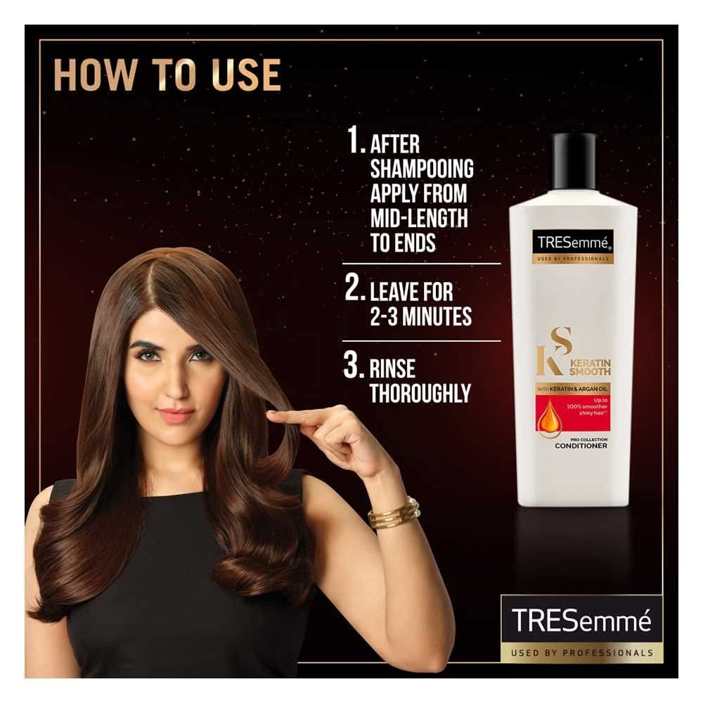 Tresemme Keratin Smooth Pro Collection Conditioner, With Keratin & Argan Oil, 160ml, Shampoo & Conditioner, Tresemme, Chase Value