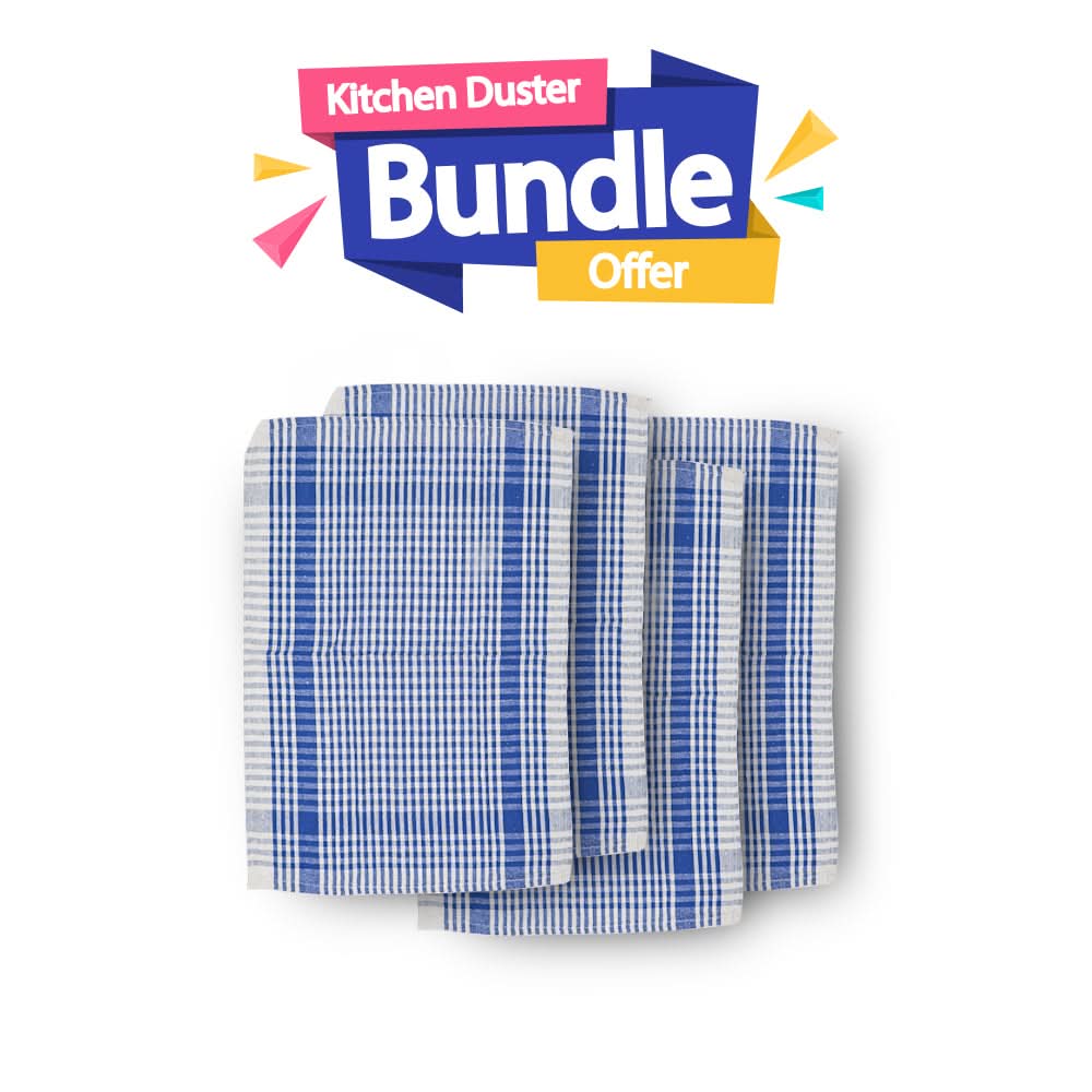 Kitchen Duster Pack of 4 - Multi, Kitchen Towels, Chase Value, Chase Value