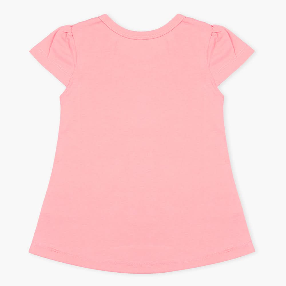 Girls Half Sleeves T-Shirt - Light Pink, Girls T-Shirts, Chase Value, Chase Value
