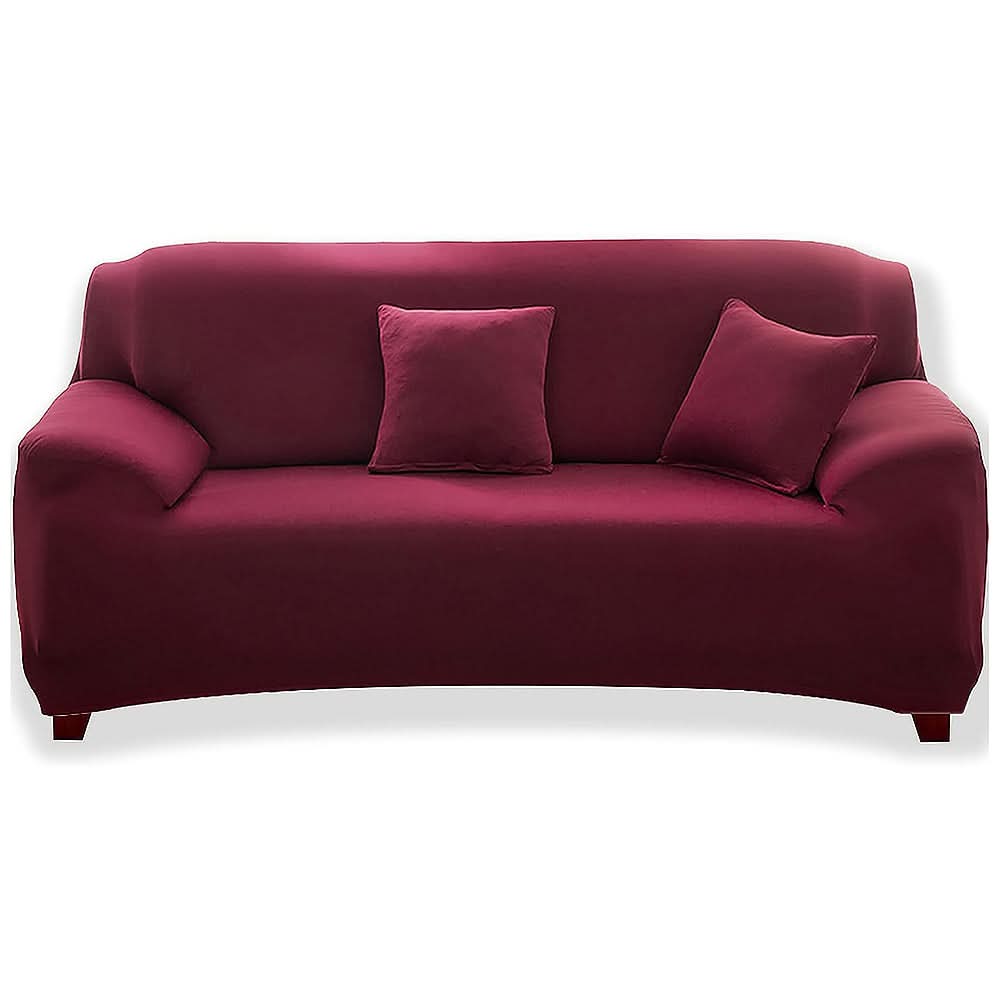 Sofa Cover 7 Seater Plain Jersey - Maroon, Decoration, Chase Value, Chase Value